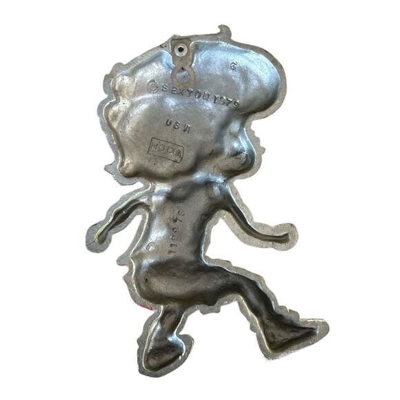 Vintage Sexton Cast Metal Painted Boy Basketball Player and Runner Wall Plaques - Picture 5 of 6